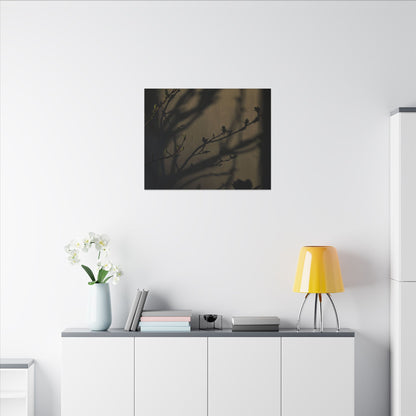 Seijaku Shadow Play Canvas Art - Dark Japandi Charcoal Ink