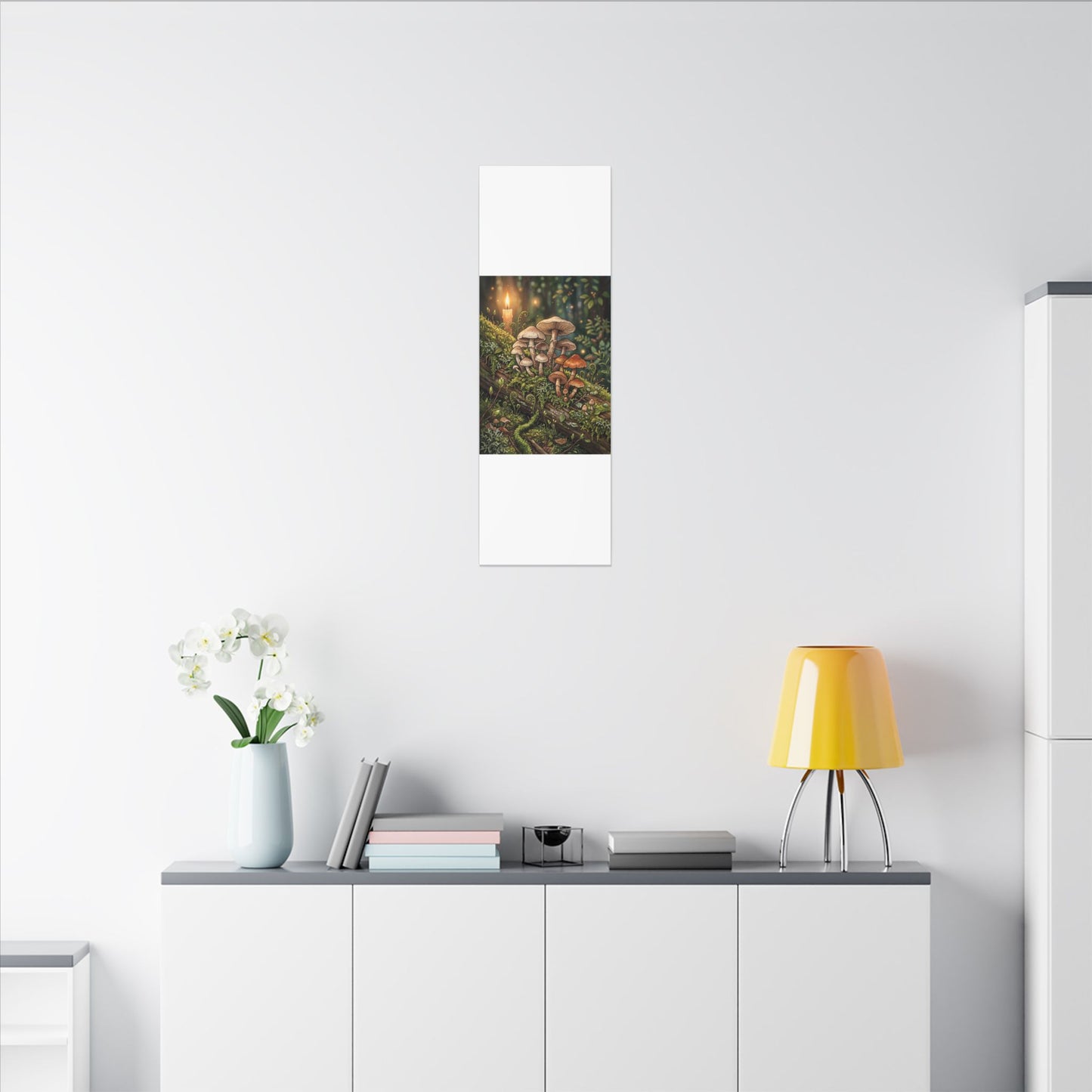Spring Wild Mushrooms Herbarium Canvas Art | Rustic Decor