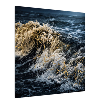 Ocean Wave Winter Canvas Art | Kintsugi Artful Design