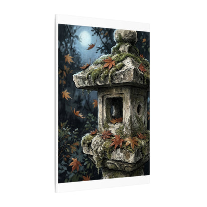 Shibui Stone Lantern Canvas Art - Japandi Minimal Line