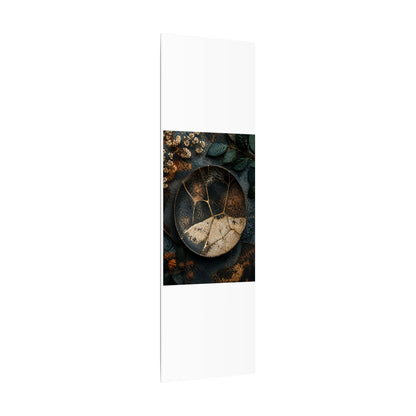 Kintsugi Rust Patina in Dawn | Gold Repair Canvas Art
