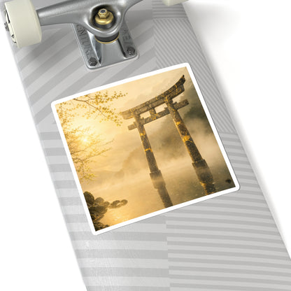 Torii Gate Broken Beauty Sticker | Resilient Kintsugi Art