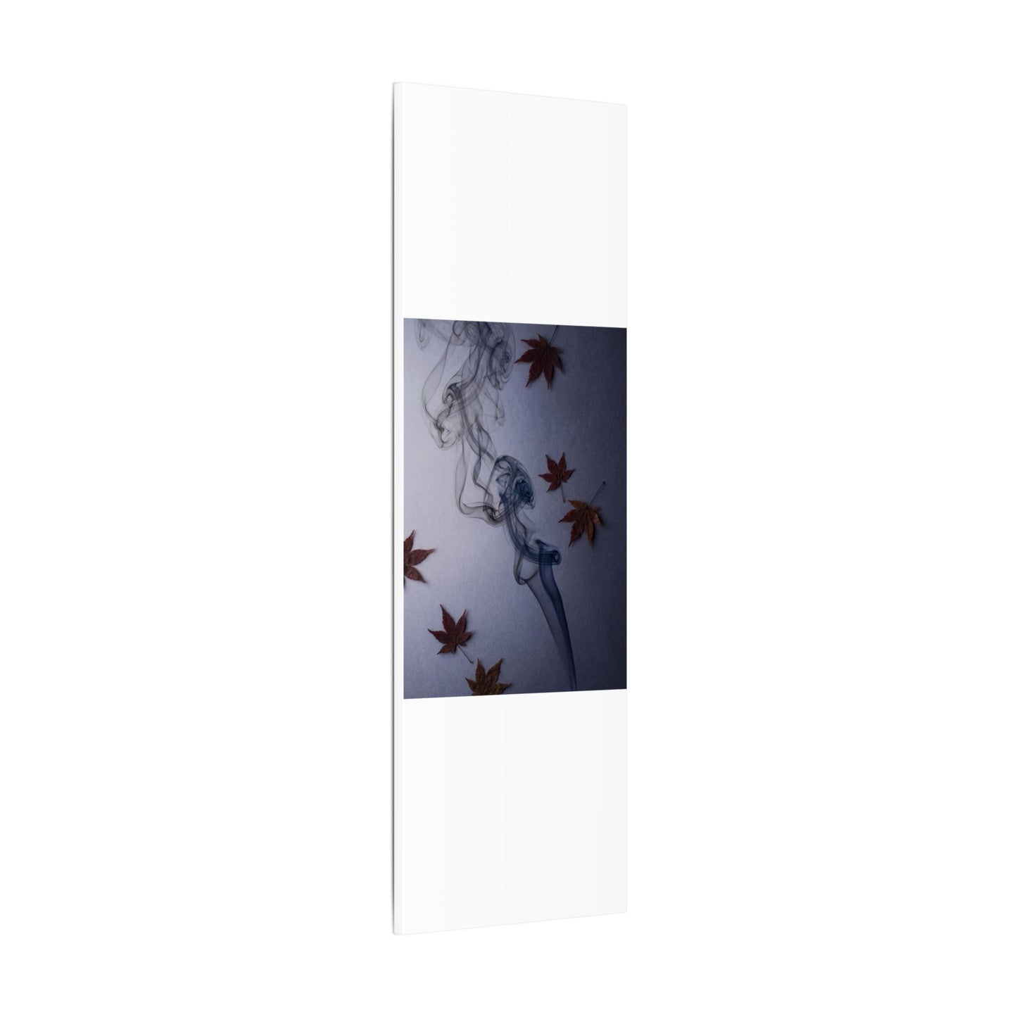 Dark Japandi Incense Smoke in Dawn | Moody Minimal Canvas Art