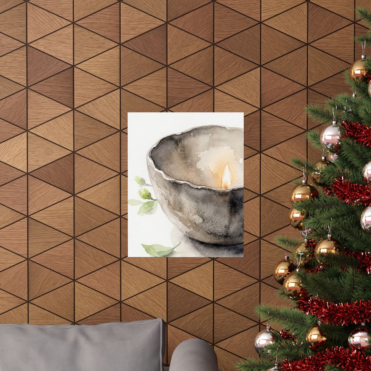 Spring Ceramic Bowl Watercolor Wall Art Print | Earthy Decor