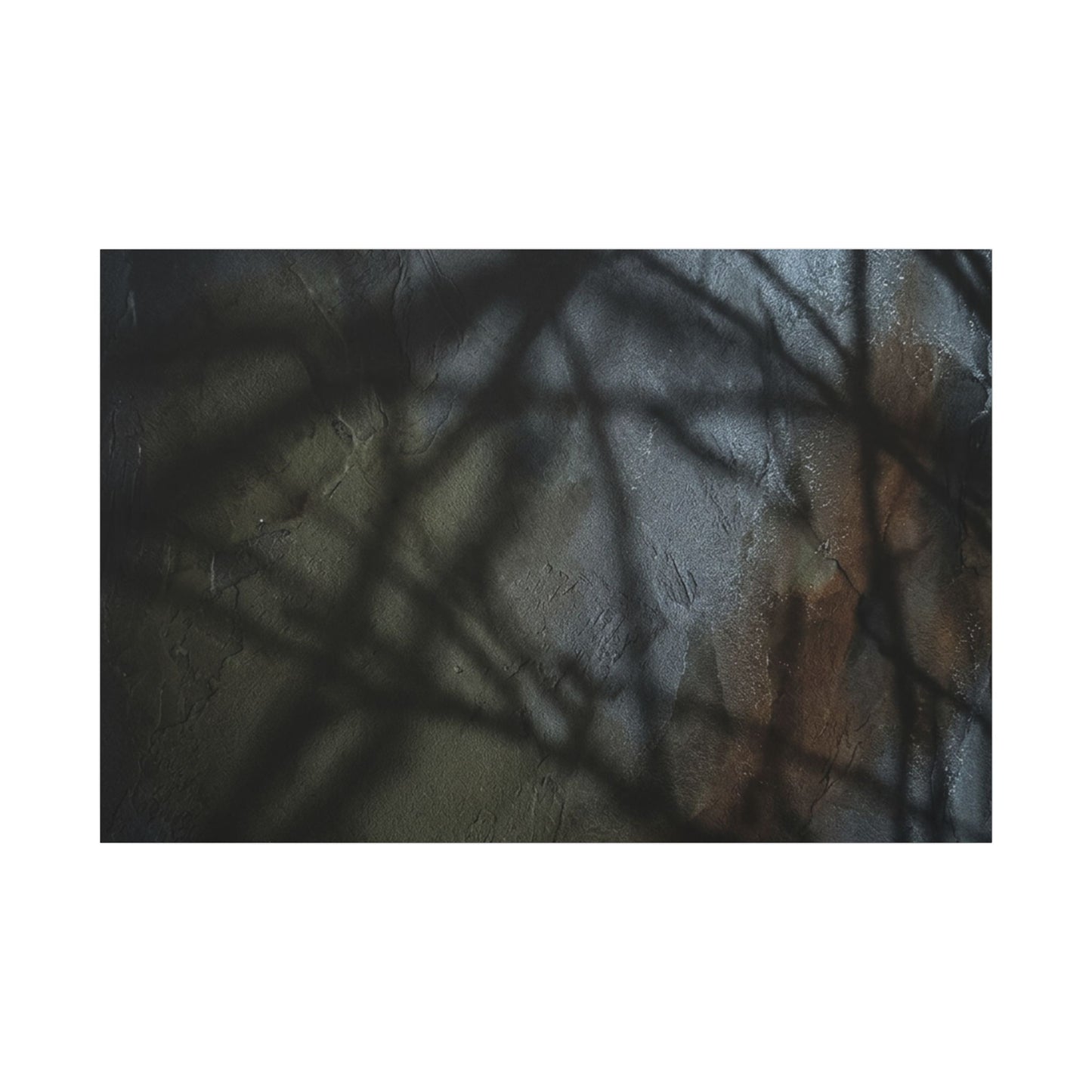 Shadow Play Dark Texture Canvas Art | Sophisticated Dark Japandi Art