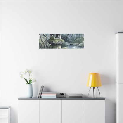Moonlight Stone Lantern Canvas Art - Japandi Seijaku