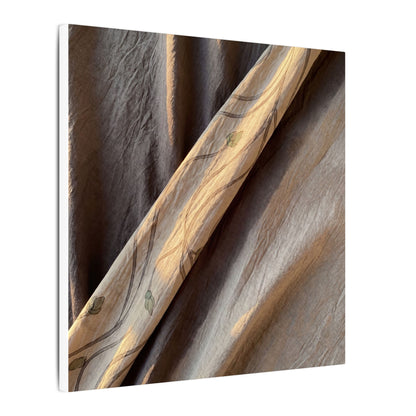 Warm Silk Drape Canvas Art - Japanese Pattern Japandi