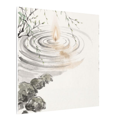 Water Ripple Sumi E Canvas Art | Tranquil Zen Art