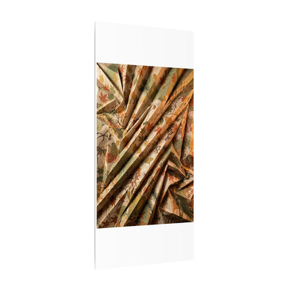 Paper Fold Autumn Canvas Art | Japandi Earthy Design