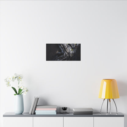 Seijaku Silk Drape Canvas Art - Dark Japandi Dark Texture