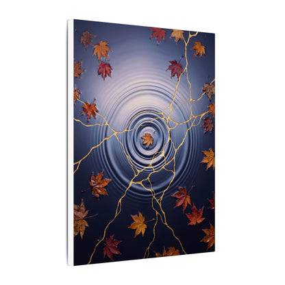 Kintsugi Water Ripple in Dawn | Gold Vein Canvas Art