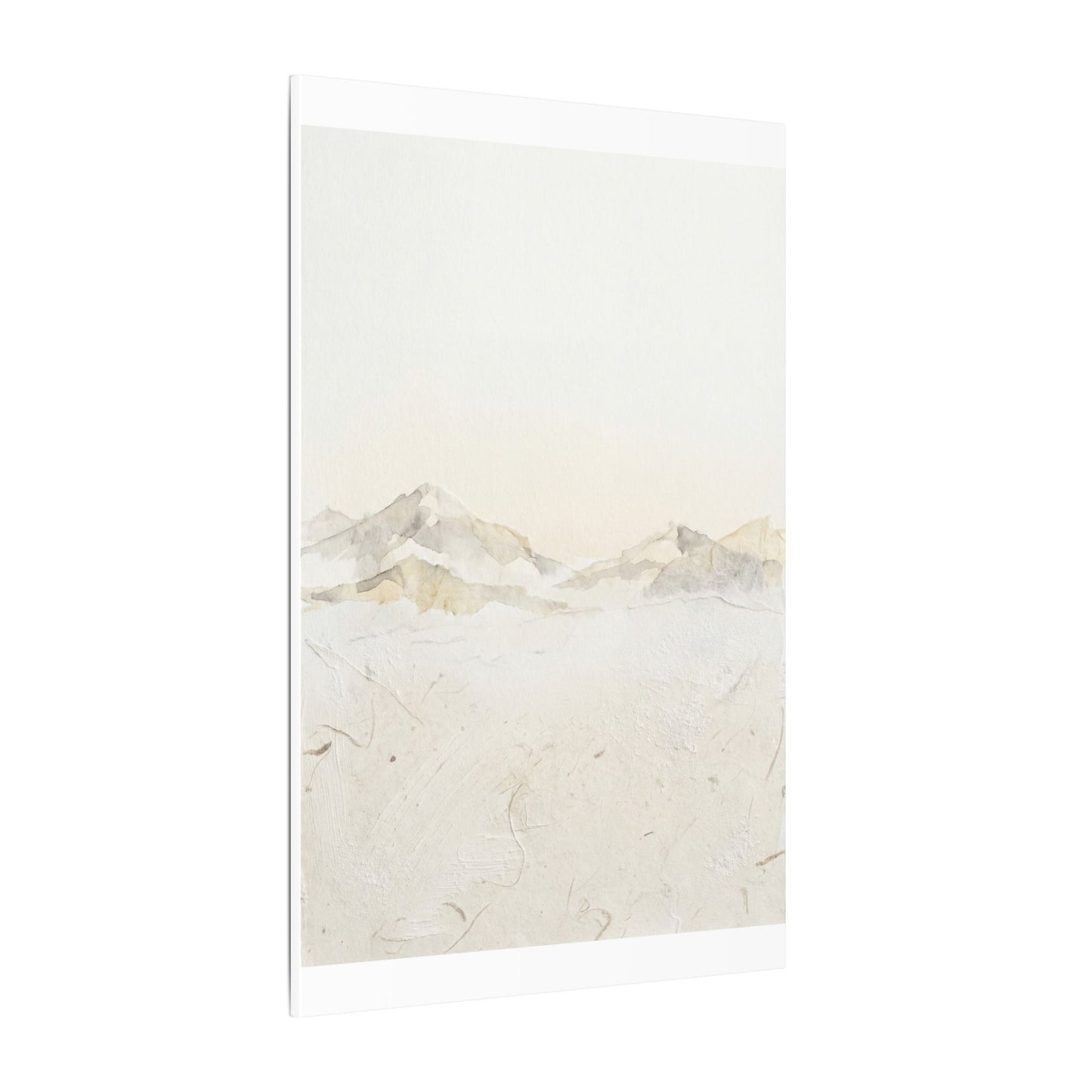 Mountain Mist Winter Canvas Art | Japandi Warm Design