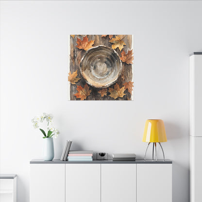 Ma Ceramic Bowl Canvas Art - Japandi Watercolor