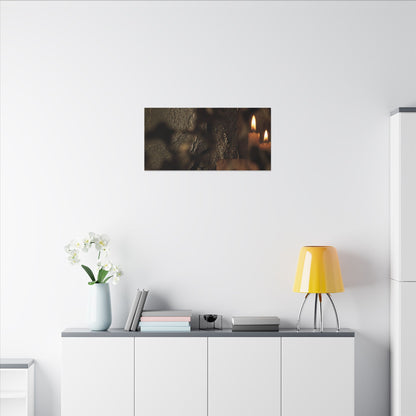 Shadow Play Dark Texture Canvas Art | Moody Dark Japandi Art