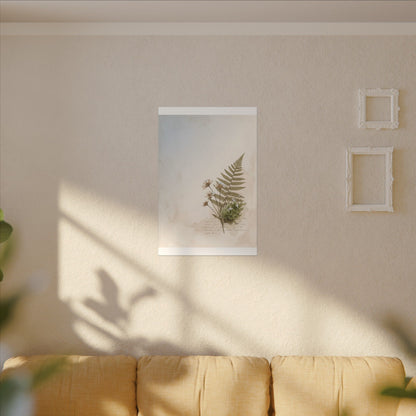 Winter Moss Close Up Herbarium Canvas Art | Enchanting Decor