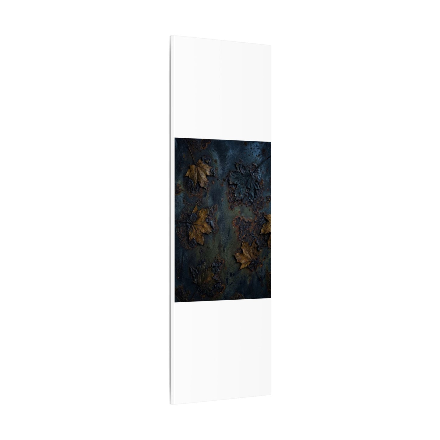 Shibui Rust Patina Canvas Art - Dark Japandi Charcoal Ink