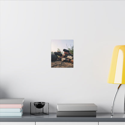River Stones Canvas Art | Spring Kintsugi Broken Beauty Art