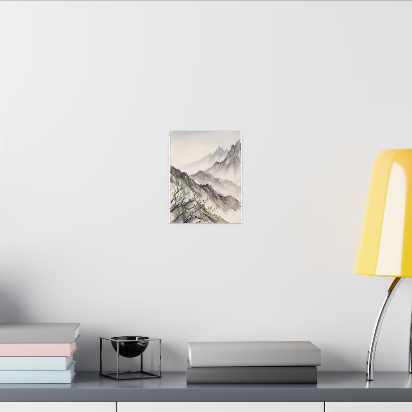 Spring Mountain Mist Texture Canvas Art | Warm Decor