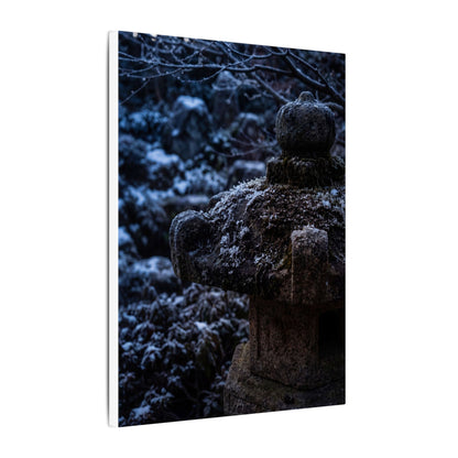 Moody Stone Lantern Canvas Art - Shadow Zen Dark Japandi