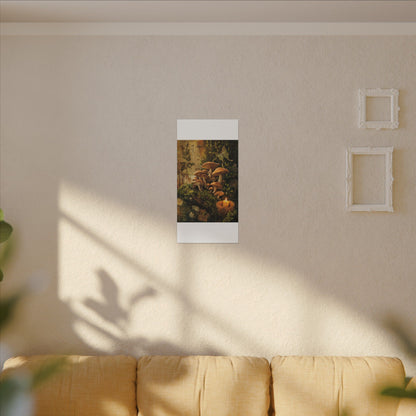 Spring Wild Mushrooms Herbarium Canvas Art | Earthy Decor