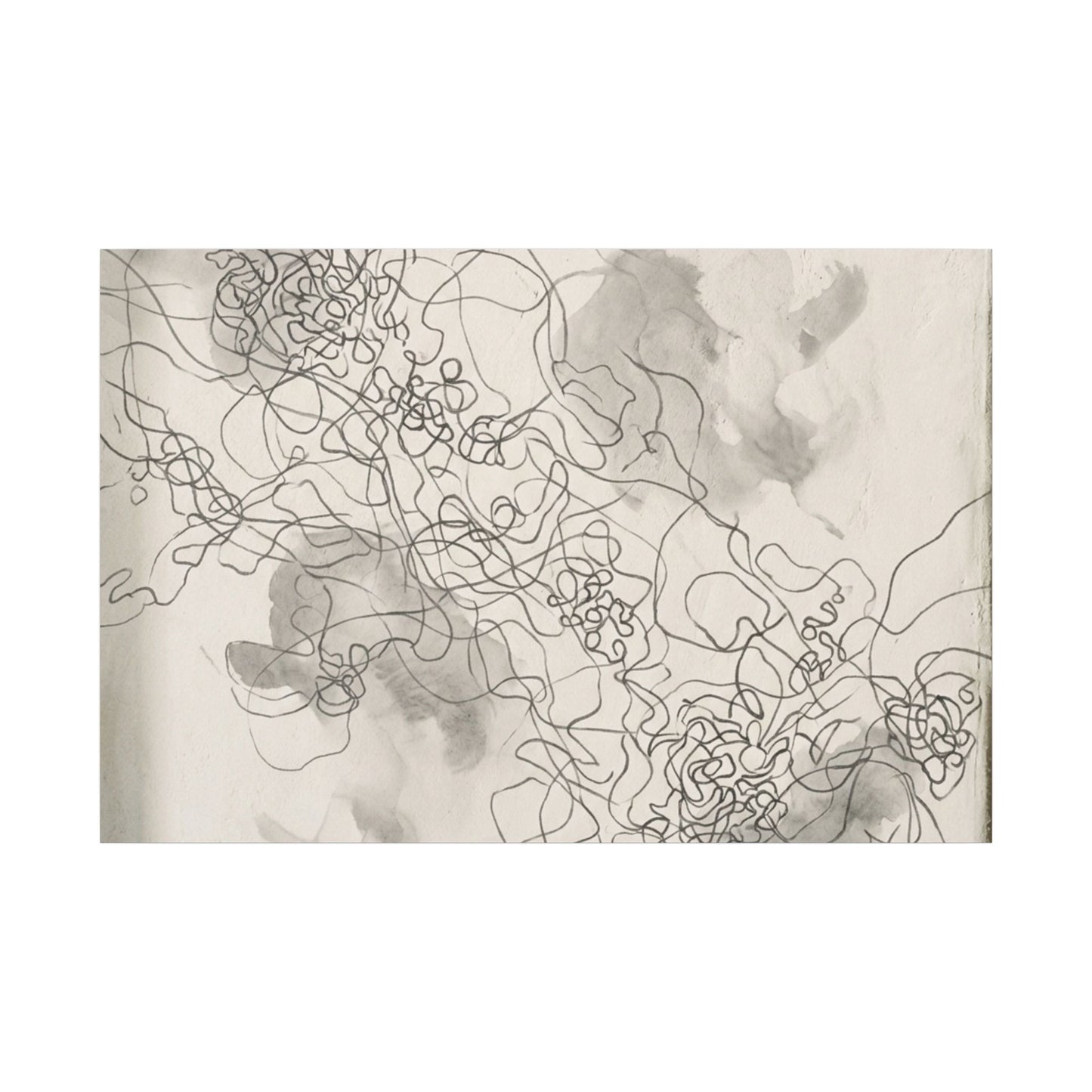 Shadow Play Spring Canvas Art | Dark Japandi Sophisticated Design