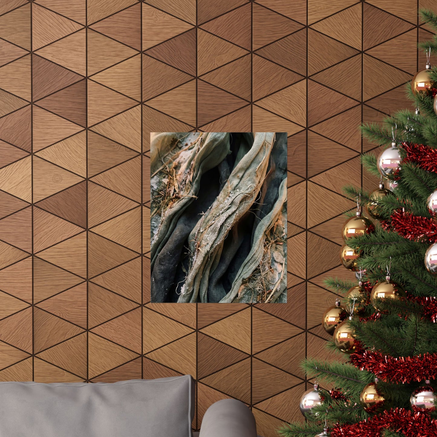 Silk Drape Texture Wall Art Print | Neutral Japandi Art