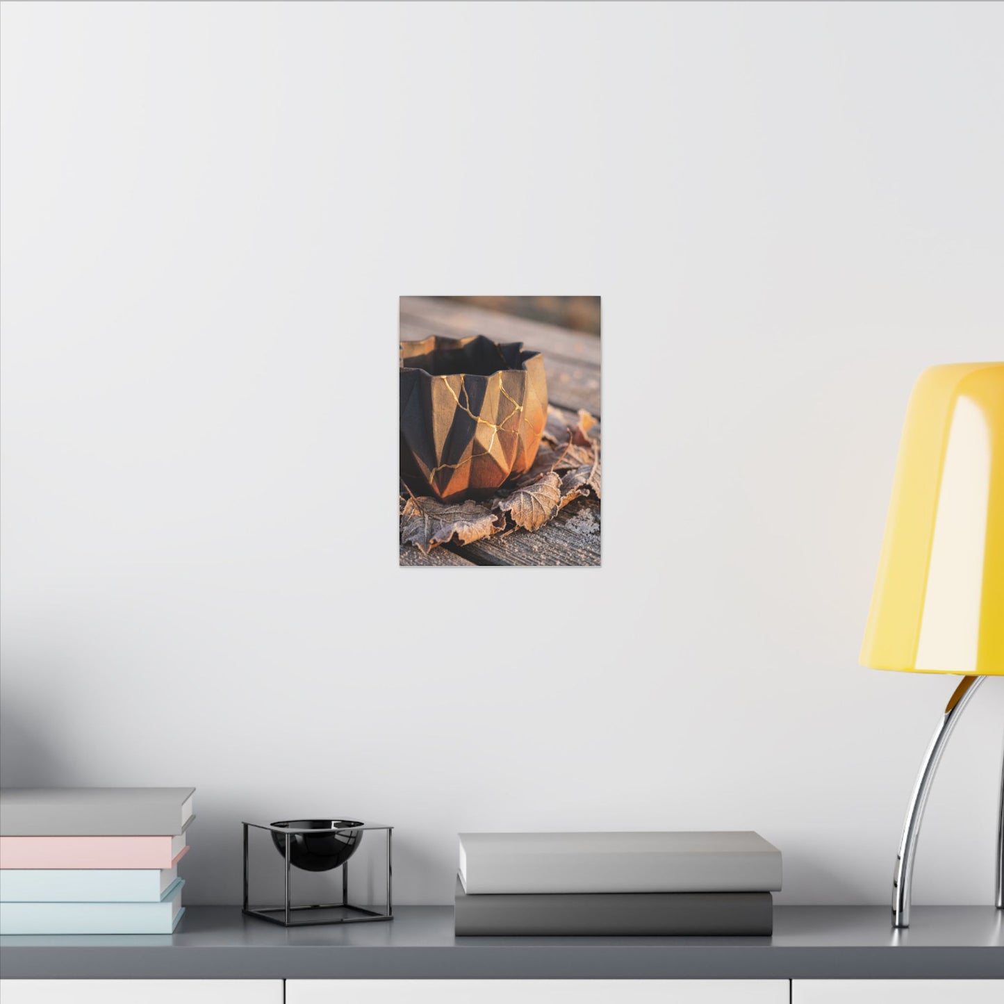Paper Fold Gold Repair Canvas Art | Philosophical Kintsugi Art