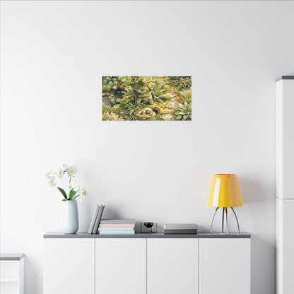 Datsuzoku Stone Lantern Canvas Art - Japandi Watercolor