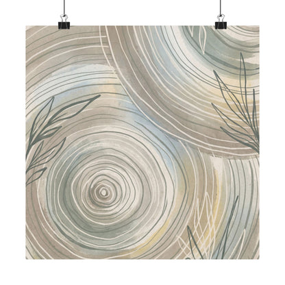 Moonlight Water Ripple Wall Art Print - Japandi Kanso