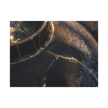 Kintsugi Rust Patina in Golden Hour | Broken Beauty Canvas Art