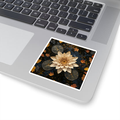 Lotus Flower Gold Repair Sticker | Beautiful Kintsugi Art Art Print