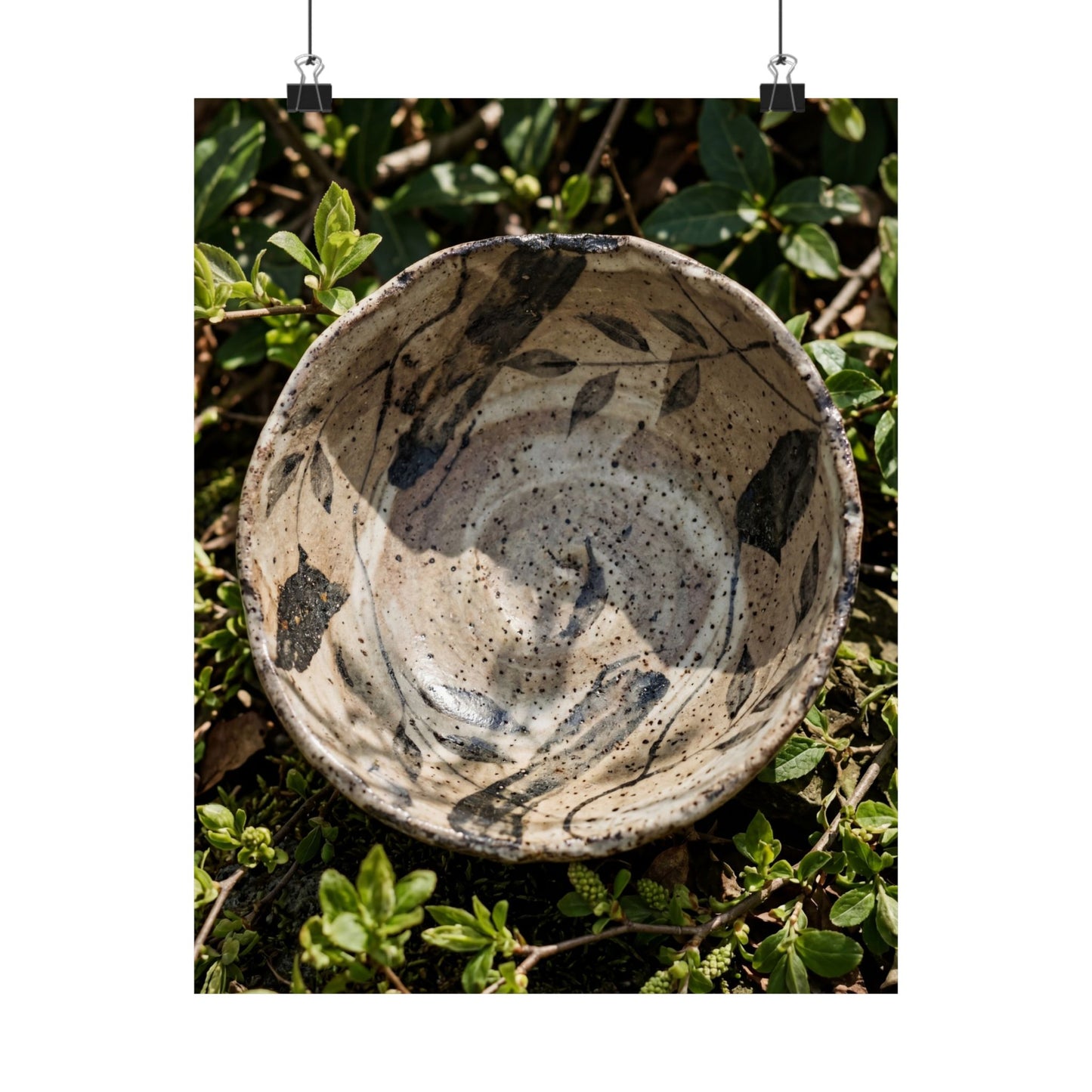Ceramic Bowl Japanese Pattern Wall Art Print | Elegant Japandi Art