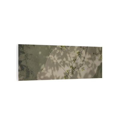 Neutral Shadow Play Canvas Art - Japanese Pattern Japandi