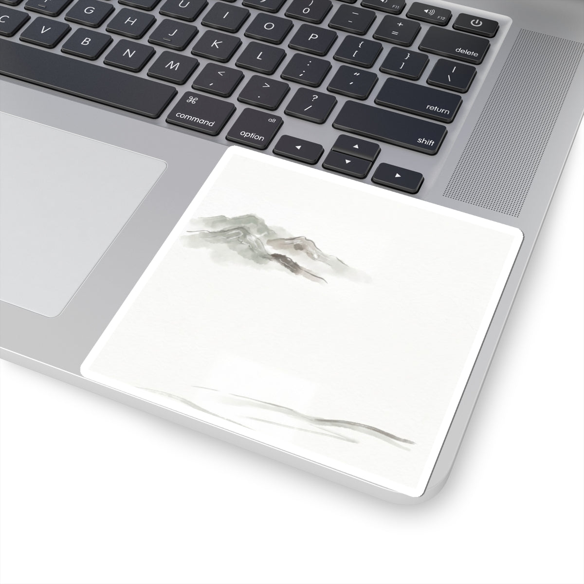 Mountain Mist Sticker | Winter Japandi Minimal Line Art