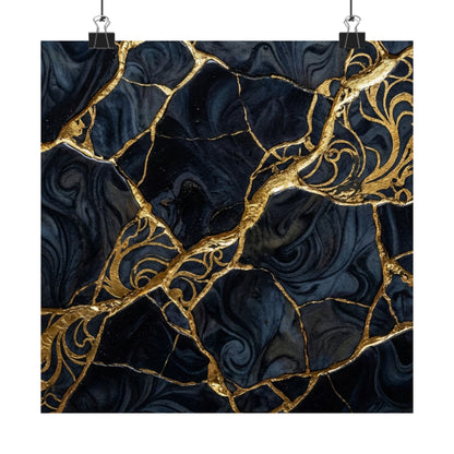 Kintsugi Gold Vein Wall Art Print Art Print