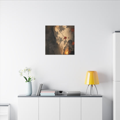 Shadow Play Texture Canvas Art | Neutral Japandi Art
