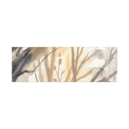 Ma Shadow Play Canvas Art - Japandi Watercolor