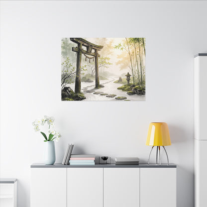 Peaceful Torii Gate Canvas Art - Karesansui Zen