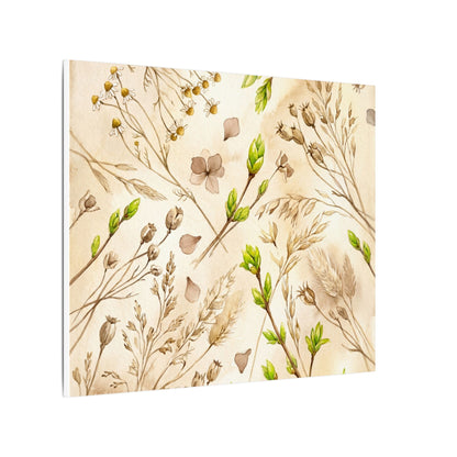 Spring Dried Flowers Watercolor Canvas Art | Earthy Decor