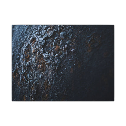 Rust Patina Canvas Art | Winter Dark Japandi Shadow Zen Art Art Print