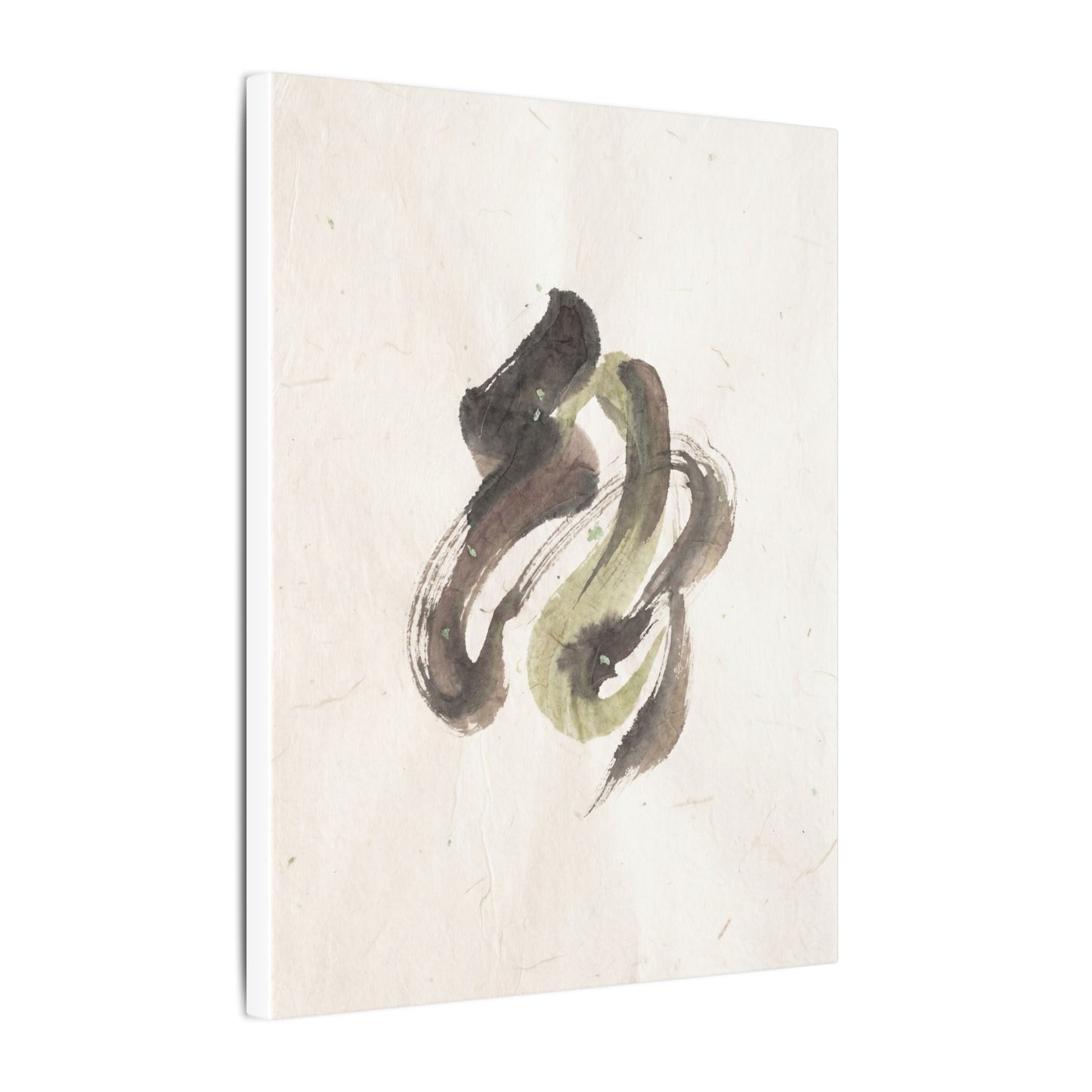 Ink Brushstroke Canvas Art | Spring Japandi Japanese Pattern Art