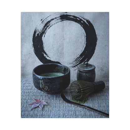 Tea Ceremony Canvas Art | Winter Zen Enso Art