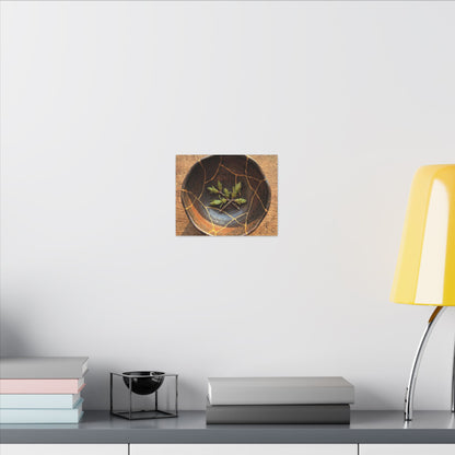 Ceramic Bowl Gold Repair Canvas Art | Resilient Kintsugi Art