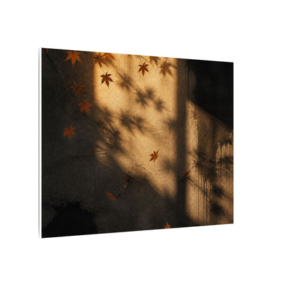 Shadow Play Canvas Art | Autumn Dark Japandi Charcoal Ink Art