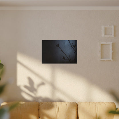 Shadow Play Canvas Art | Spring Dark Japandi Moody Minimal Art
