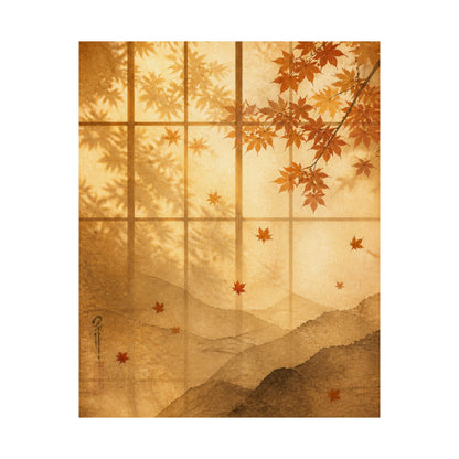 Shoji Screen Wall Art Print | Autumn Japandi Texture Art