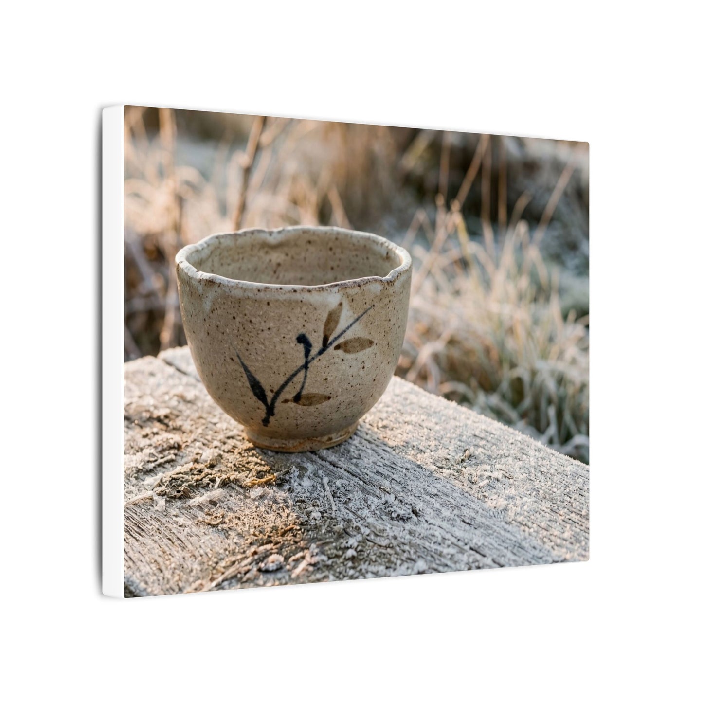 Golden Hour Ceramic Bowl Canvas Art - Japandi Ma