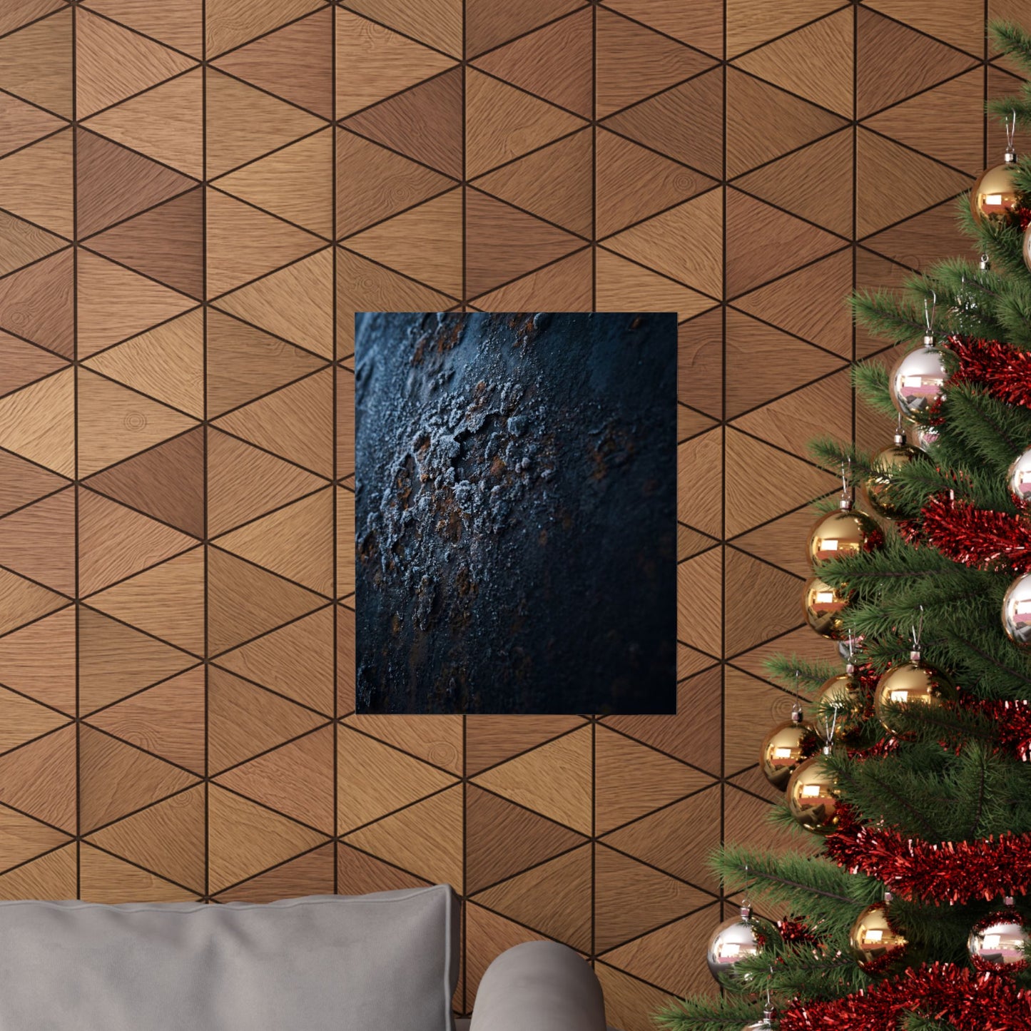 Rust Patina Wall Art Print | Winter Dark Japandi Shadow Zen Art
