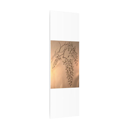 Japandi Wisteria in Candlelight | Minimal Line Canvas Art