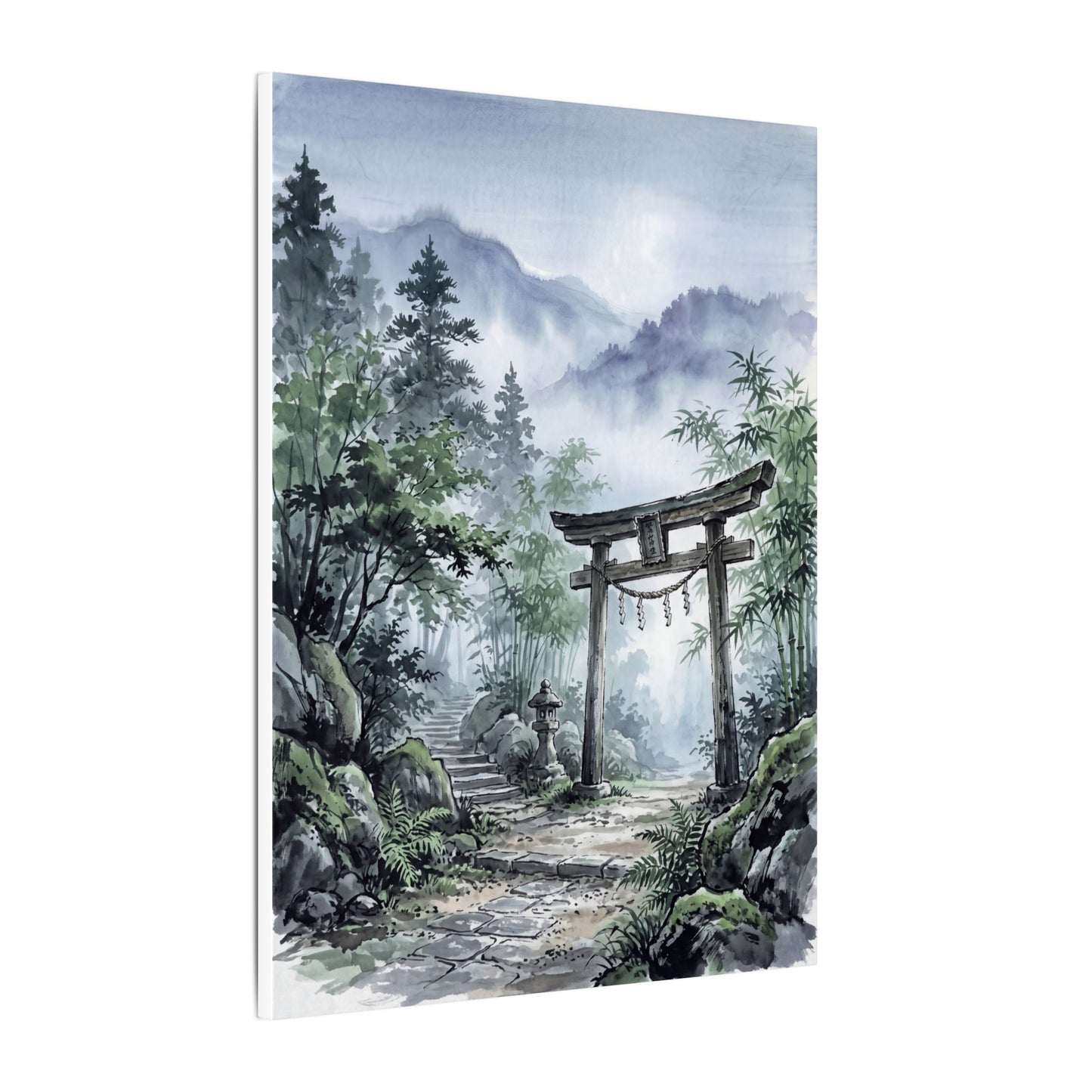 Moonlight Torii Gate Canvas Art - Zen Fukinsei